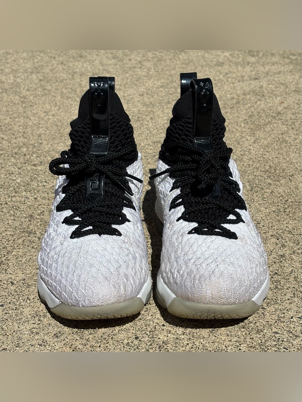 Nike LeBron 15 Graffiti GS 6Y White Black Basketball Sneakers - Picture 2 of 15